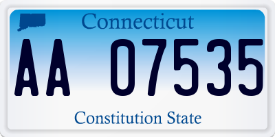 CT license plate AA07535