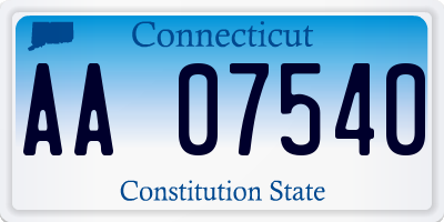 CT license plate AA07540