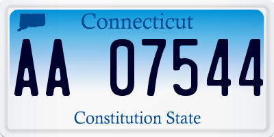 CT license plate AA07544