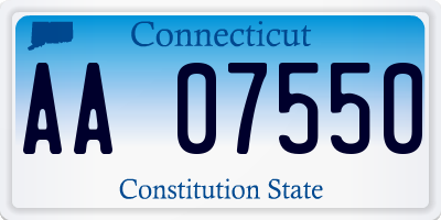 CT license plate AA07550