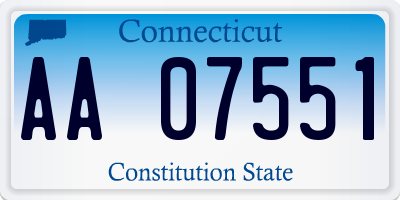 CT license plate AA07551