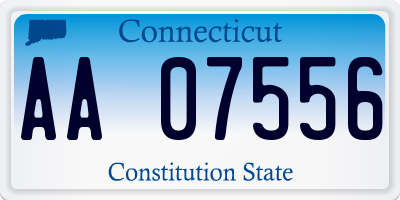 CT license plate AA07556