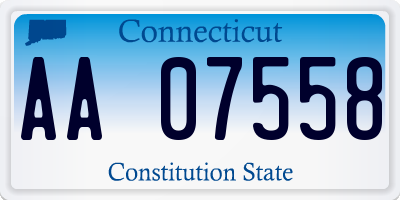 CT license plate AA07558