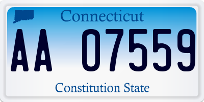 CT license plate AA07559