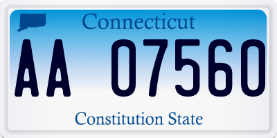 CT license plate AA07560