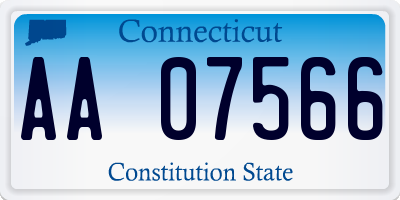 CT license plate AA07566