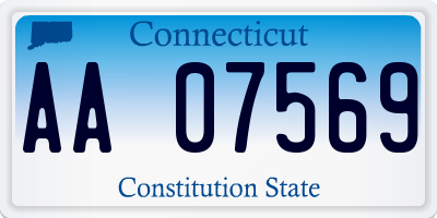 CT license plate AA07569