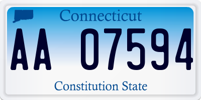 CT license plate AA07594