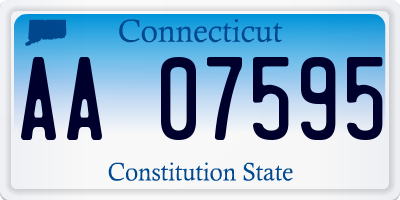 CT license plate AA07595