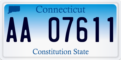 CT license plate AA07611