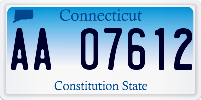 CT license plate AA07612