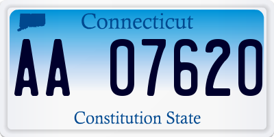 CT license plate AA07620