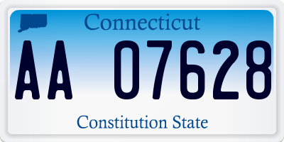 CT license plate AA07628