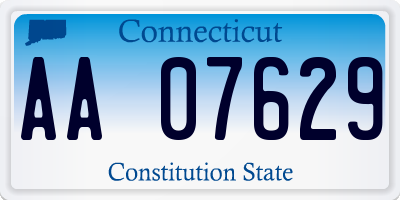 CT license plate AA07629