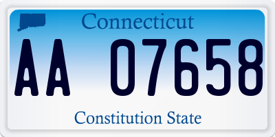 CT license plate AA07658