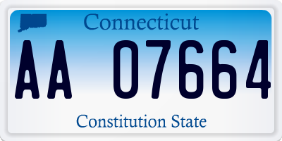 CT license plate AA07664