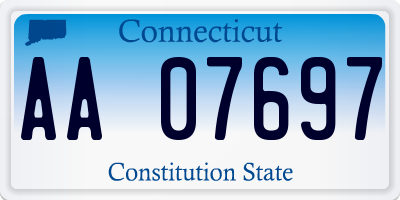 CT license plate AA07697