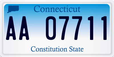 CT license plate AA07711