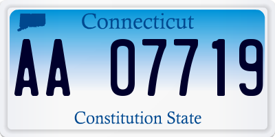 CT license plate AA07719