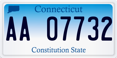 CT license plate AA07732