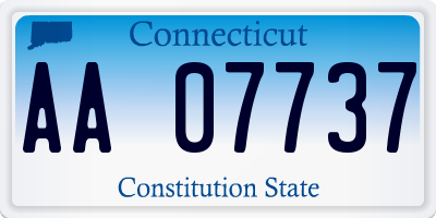 CT license plate AA07737