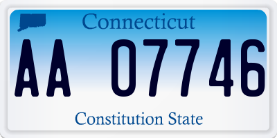 CT license plate AA07746