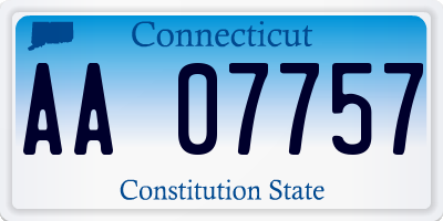 CT license plate AA07757