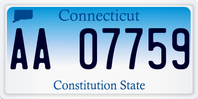 CT license plate AA07759