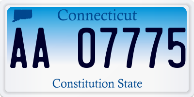 CT license plate AA07775