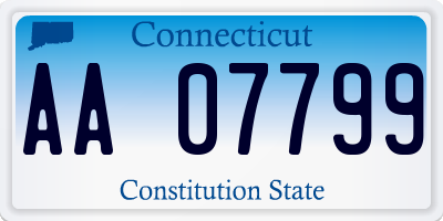 CT license plate AA07799