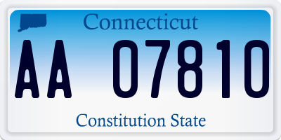 CT license plate AA07810