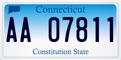 CT license plate AA07811