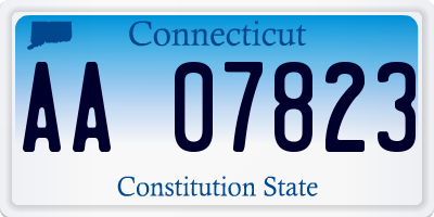 CT license plate AA07823