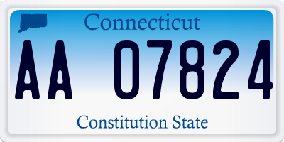 CT license plate AA07824