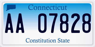 CT license plate AA07828