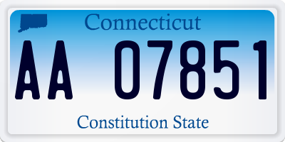 CT license plate AA07851