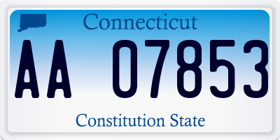 CT license plate AA07853