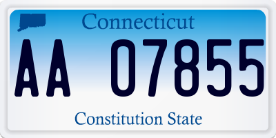 CT license plate AA07855