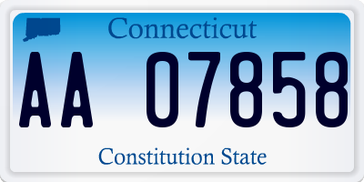 CT license plate AA07858