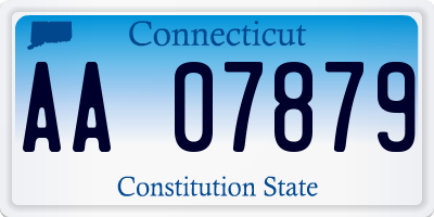 CT license plate AA07879