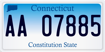 CT license plate AA07885