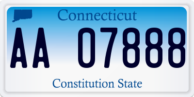 CT license plate AA07888