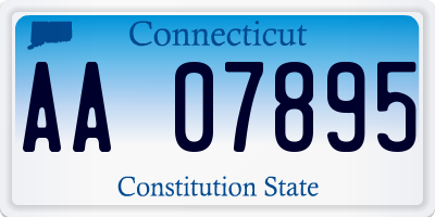 CT license plate AA07895