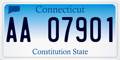 CT license plate AA07901