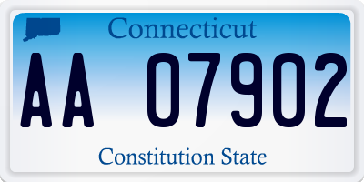 CT license plate AA07902