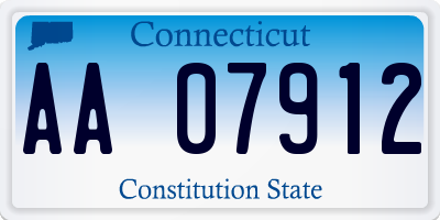 CT license plate AA07912