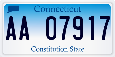 CT license plate AA07917