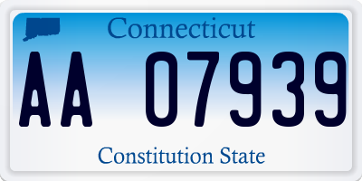 CT license plate AA07939