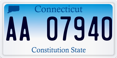 CT license plate AA07940