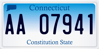 CT license plate AA07941